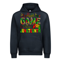 Navy i paused my game to celebrate juneteenth Urban Hoodie - Zillion Design Studio