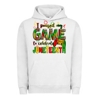 Pigment Lunar Rock i paused my game to celebrate juneteenth Urban Hoodie - Zillion Design Studio