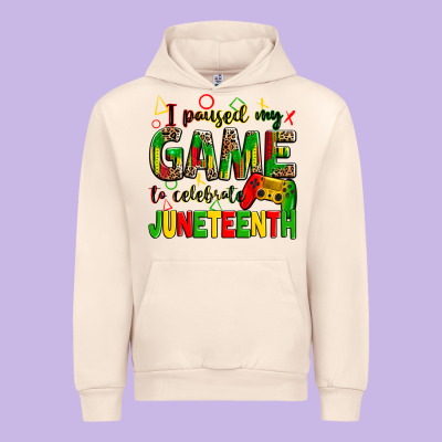 I Paused My Game To Celebrate Juneteenth Urban Hoodie Designed By Zillion Design Studio