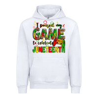 White i paused my game to celebrate juneteenth Urban Hoodie - Zillion Design Studio