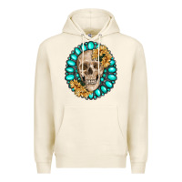 Tofu skull with gemstone and sunflower Premium Hoodie - RanaPortraitStore