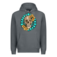 Rock skull with gemstone and sunflower Premium Hoodie - RanaPortraitStore