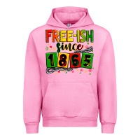 Fuchsia Pink free ish since 1865 Urban Hoodie - Zillion Design Studio