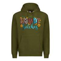 Army Green howdy bitches Premium Hoodie - Zillion Design Studio