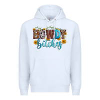 White howdy bitches Premium Hoodie - Zillion Design Studio