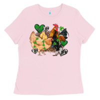 Bubblegum Pink st patricks day coop animals Ladies Tee - Artiststas