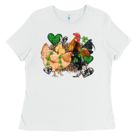 White st patricks day coop animals Ladies Tee - Artiststas