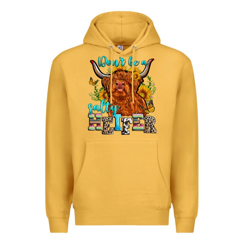 Don't Be A Salty Heifer Premium Hoodie by Zillion Design Studio | Teevron