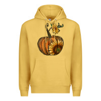 Antique Gold pumpkin with sunflower Premium Hoodie - RanaPortraitStore