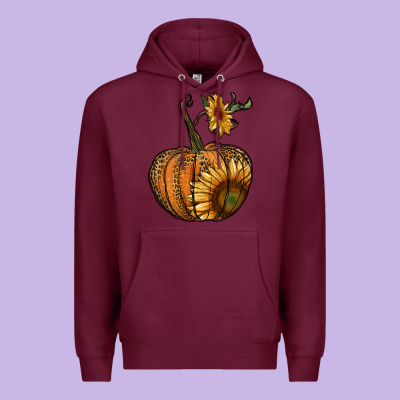 Pumpkin With Sunflower Premium Hoodie Designed By Ranaportraitstore