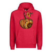 Cardinal pumpkin with sunflower Premium Hoodie - RanaPortraitStore