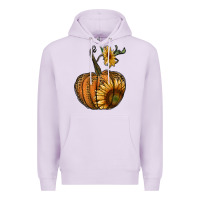 Lilac pumpkin with sunflower Premium Hoodie - RanaPortraitStore