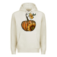 Oatmeal Heather pumpkin with sunflower Premium Hoodie - RanaPortraitStore