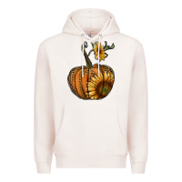 Pale Pink pumpkin with sunflower Premium Hoodie - RanaPortraitStore