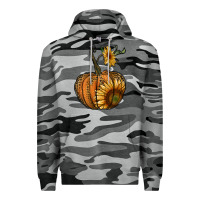 Slate Camo pumpkin with sunflower Premium Hoodie - RanaPortraitStore