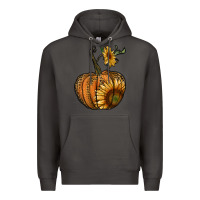 Smoke pumpkin with sunflower Premium Hoodie - RanaPortraitStore