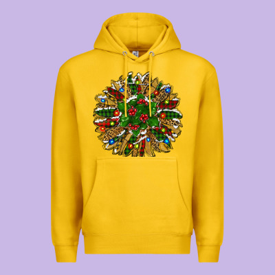 New Year Sunflower Premium Hoodie Designed By Ranaportraitstore