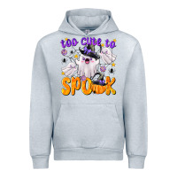 Heather Grey Too Cute To Spook Urban Hoodie - texasbilliewilder
