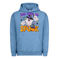 Pigment Pebble Blue Too Cute To Spook Urban Hoodie - texasbilliewilder