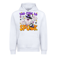 White Too Cute To Spook Urban Hoodie - texasbilliewilder