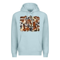 Blue Mist cowhide background Premium Hoodie - Zillion Design Studio