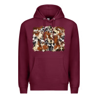 Burgundy cowhide background Premium Hoodie - Zillion Design Studio