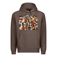 Coffee cowhide background Premium Hoodie - Zillion Design Studio