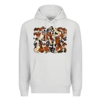 Dove Grey cowhide background Premium Hoodie - Zillion Design Studio