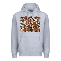 Heather Grey cowhide background Premium Hoodie - Zillion Design Studio