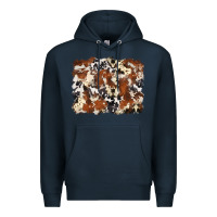 Navy cowhide background Premium Hoodie - Zillion Design Studio