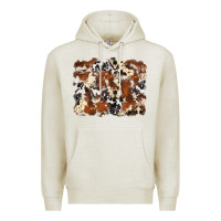 Oatmeal Heather cowhide background Premium Hoodie - Zillion Design Studio