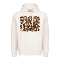 Pale Pink cowhide background Premium Hoodie - Zillion Design Studio