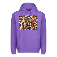 Purple cowhide background Premium Hoodie - Zillion Design Studio