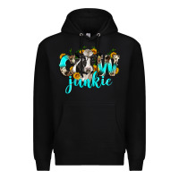 Black cow junkie Premium Hoodie - Zillion Design Studio