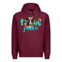 Burgundy cow junkie Premium Hoodie - Zillion Design Studio