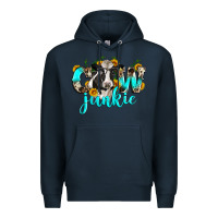 Navy cow junkie Premium Hoodie - Zillion Design Studio