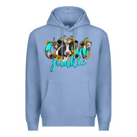 Colony Blue cow junkie Premium Hoodie - Zillion Design Studio