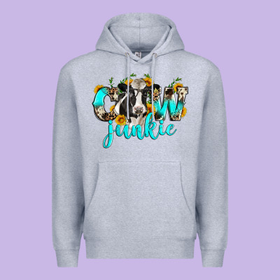 Cow Junkie Premium Hoodie Designed By Zillion Design Studio