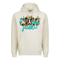 Oatmeal Heather cow junkie Premium Hoodie - Zillion Design Studio