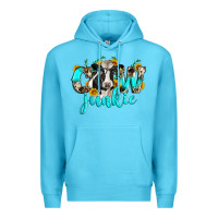 Ocean Blue cow junkie Premium Hoodie - Zillion Design Studio