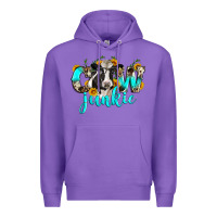 Purple cow junkie Premium Hoodie - Zillion Design Studio