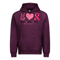 Mauve Wine breast cancer peace love cure Urban Hoodie - RanaPortraitStore