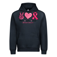 Navy breast cancer peace love cure Urban Hoodie - RanaPortraitStore