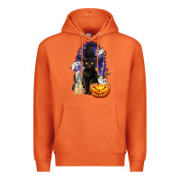 Carrot Halloween Cat and Pumpkin Premium Hoodie - texasbilliewilder