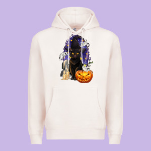 Halloween Cat And Pumpkin Premium Hoodie Designed By Texasbilliewilder