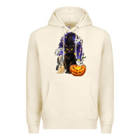 Tofu Halloween Cat and Pumpkin Premium Hoodie - texasbilliewilder