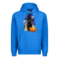 True Royal Halloween Cat and Pumpkin Premium Hoodie - texasbilliewilder