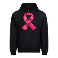 Black breast cancer awareness ribbon Urban Hoodie - RanaPortraitStore