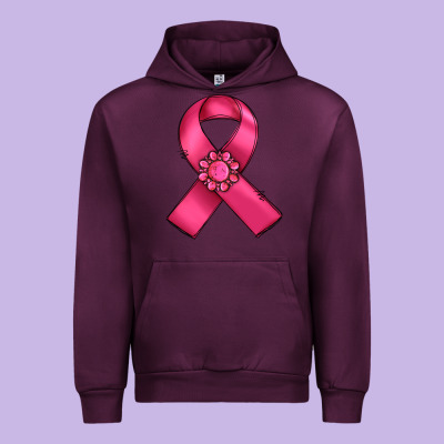 Breast Cancer Awareness Ribbon Urban Hoodie Designed By Ranaportraitstore