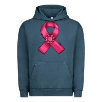 Pigment Midnight Navy breast cancer awareness ribbon Urban Hoodie - RanaPortraitStore